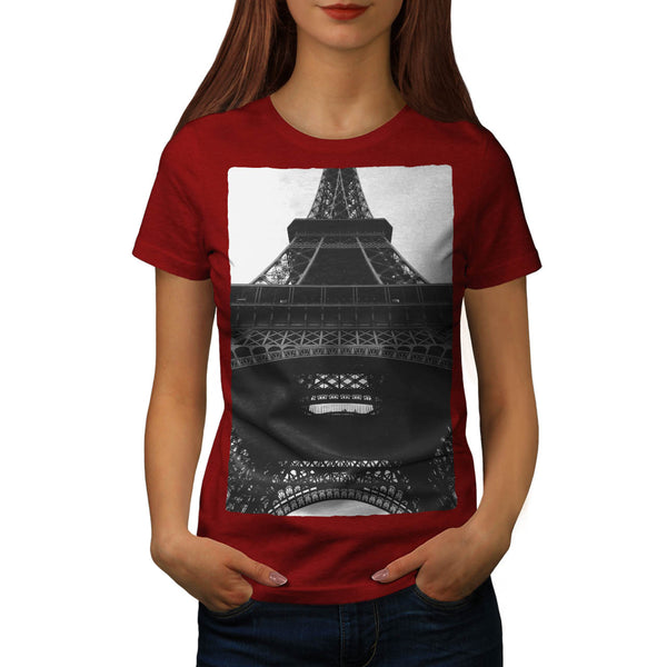 France In Black White Womens T-Shirt