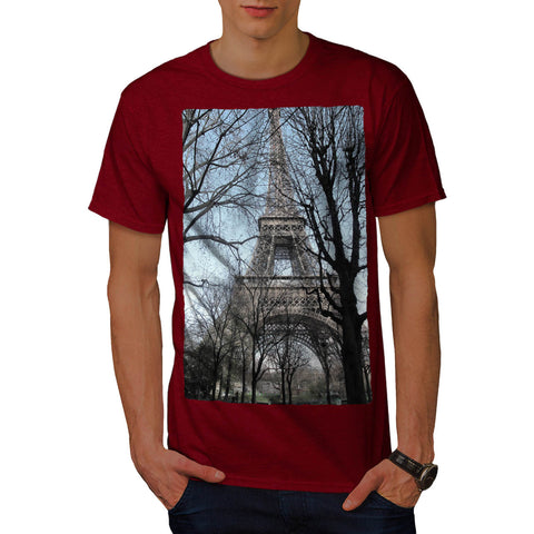 Eiffel Tower in Park Mens T-Shirt