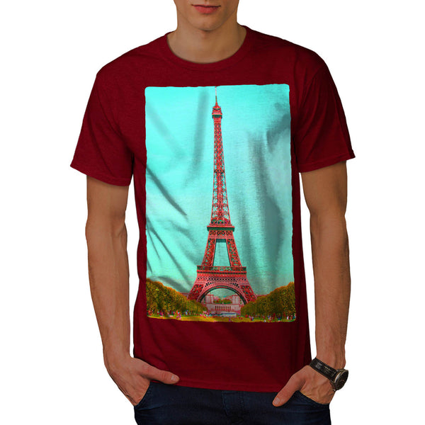 Bright Eiffel Tower Mens T-Shirt
