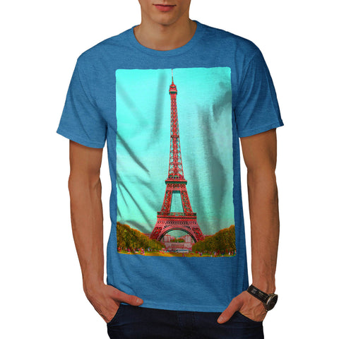 Bright Eiffel Tower Mens T-Shirt
