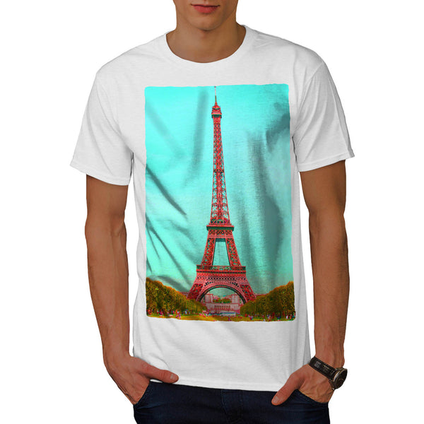 Bright Eiffel Tower Mens T-Shirt
