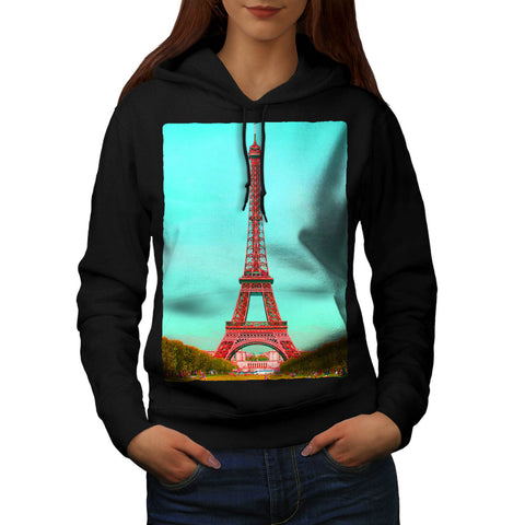 Bright Eiffel Tower Womens Hoodie
