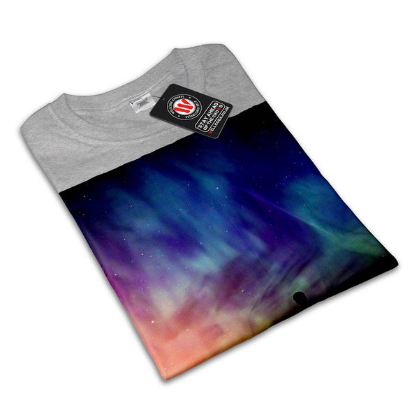 Man In Glowing Sky Womens T-Shirt