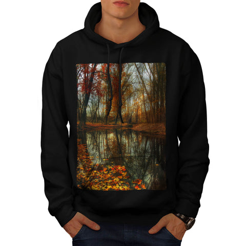 Late Autumn Tree Fall Mens Hoodie