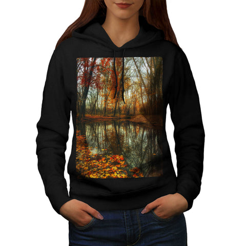 Late Autumn Tree Fall Womens Hoodie