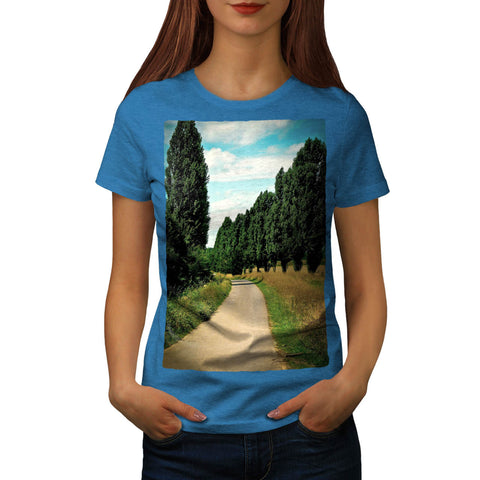 Relaxing Forest Road Womens T-Shirt