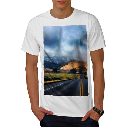 Empty Road Field Mens T-Shirt