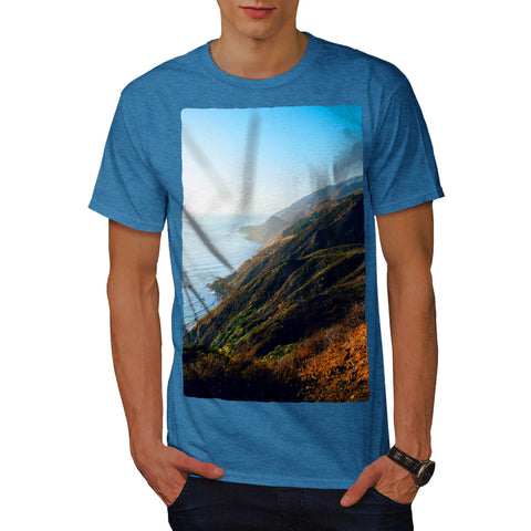 Edge Of Sea Mountain Mens T-Shirt