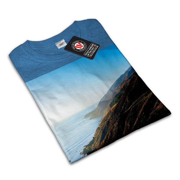 Edge Of Sea Mountain Mens T-Shirt