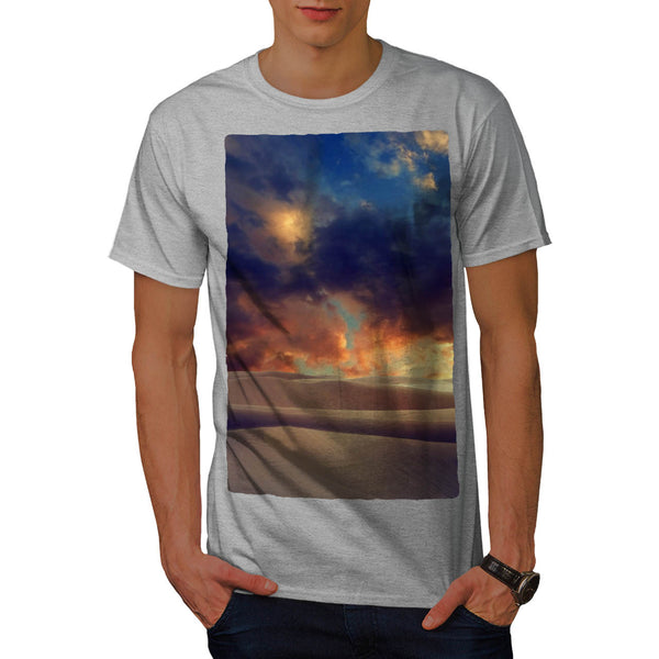Cloud Sky Over Desert Mens T-Shirt