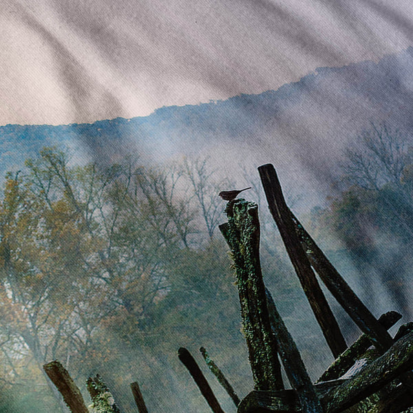 Mist Autumn Old Fence Mens T-Shirt
