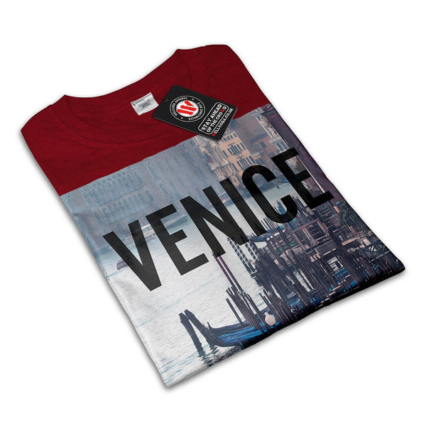 Venice Boats In Canal Mens T-Shirt