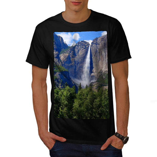 Mountain Waterfall Mens T-Shirt