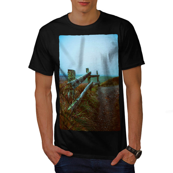 Mossy Wooden Fence Mens T-Shirt