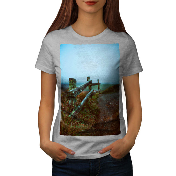 Mossy Wooden Fence Womens T-Shirt