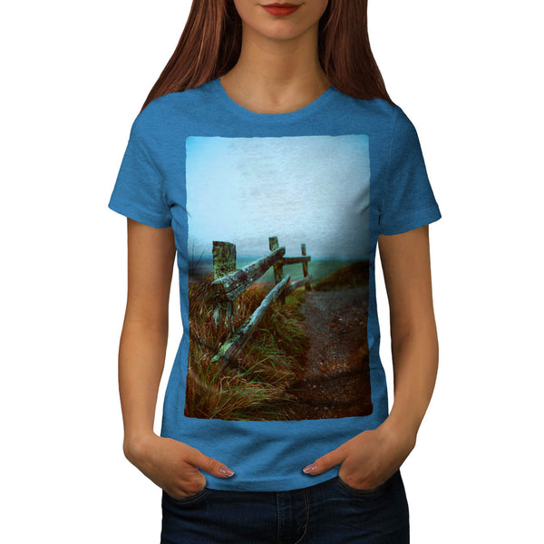 Mossy Wooden Fence Womens T-Shirt