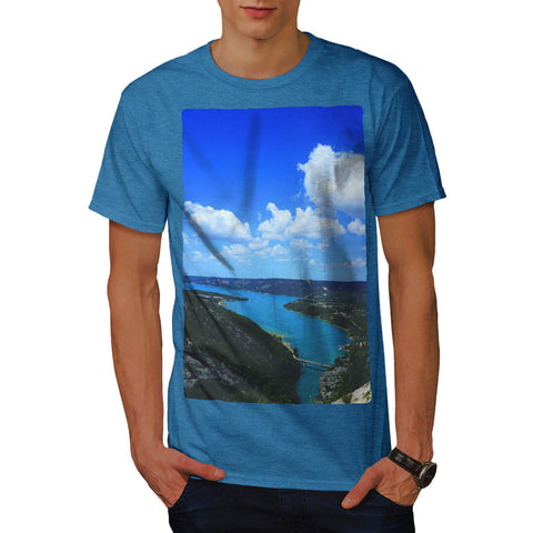 Blue River Panorama Mens T-Shirt