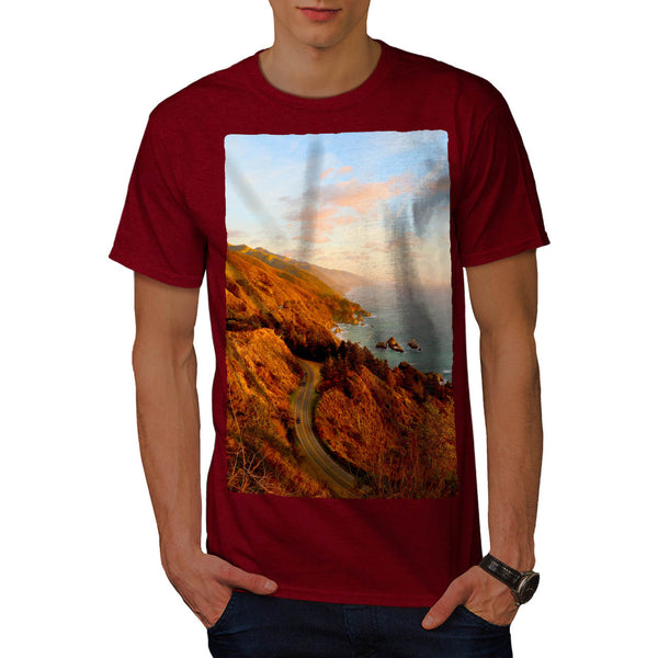 Beautiful Coast Road Mens T-Shirt