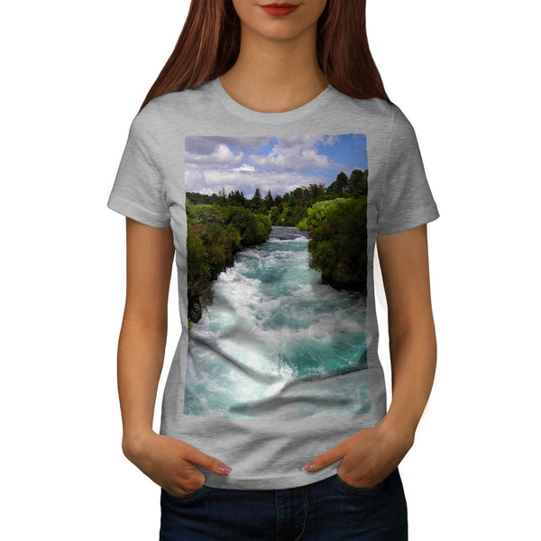 Mountain River Stream Womens T-Shirt