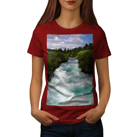 Mountain River Stream Womens T-Shirt