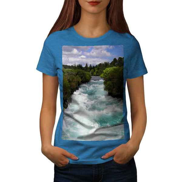 Mountain River Stream Womens T-Shirt