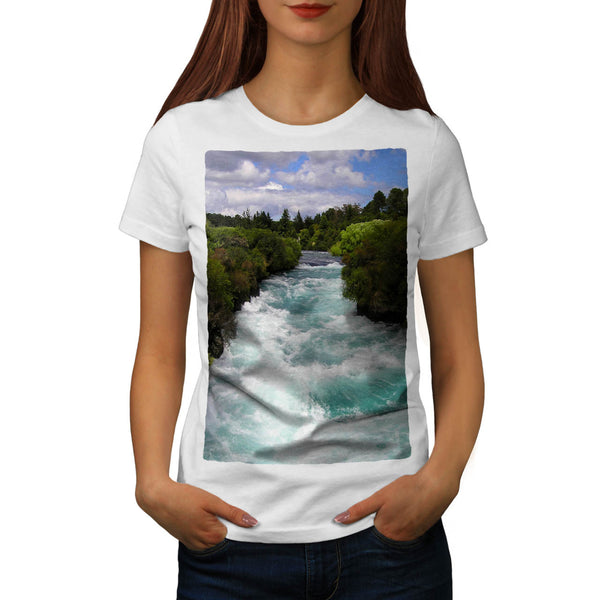 Mountain River Stream Womens T-Shirt