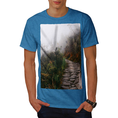 Foggy Rocky Pathway Mens T-Shirt