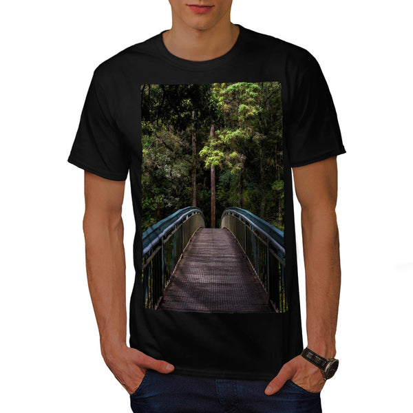 Modern Forest Bridge Mens T-Shirt