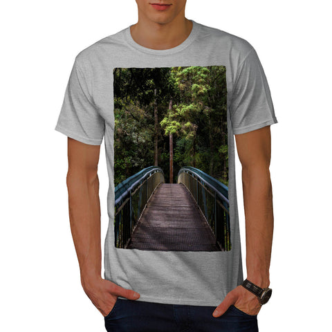 Modern Forest Bridge Mens T-Shirt