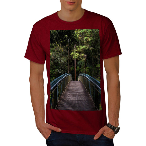 Modern Forest Bridge Mens T-Shirt
