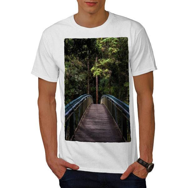 Modern Forest Bridge Mens T-Shirt