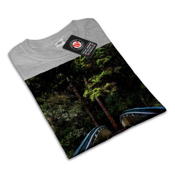 Modern Forest Bridge Mens T-Shirt