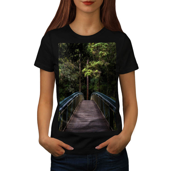 Modern Forest Bridge Womens T-Shirt