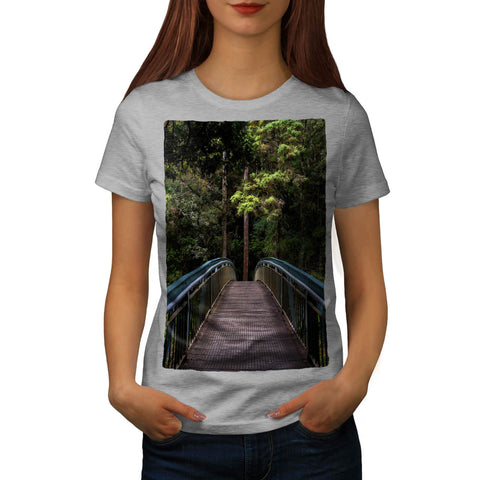 Modern Forest Bridge Womens T-Shirt