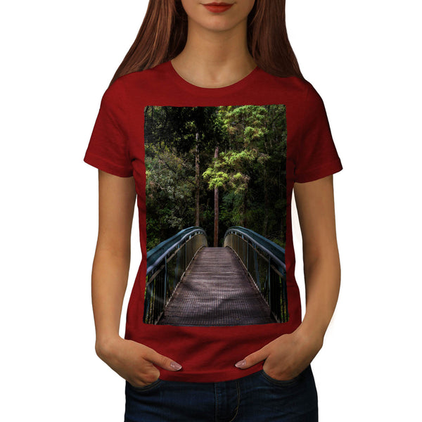 Modern Forest Bridge Womens T-Shirt