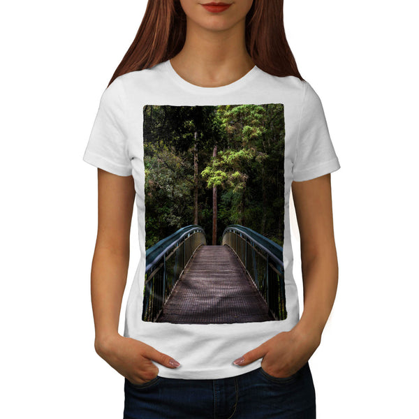 Modern Forest Bridge Womens T-Shirt
