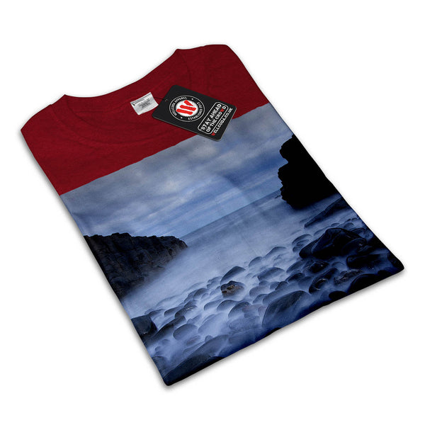 Foggy Seashore Womens T-Shirt
