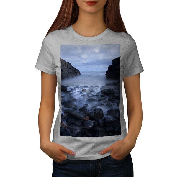 Foggy Seashore Womens T-Shirt