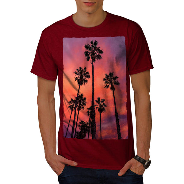 Palm Tree In Cloud Mens T-Shirt