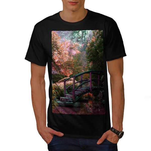 Colorful Park River Mens T-Shirt