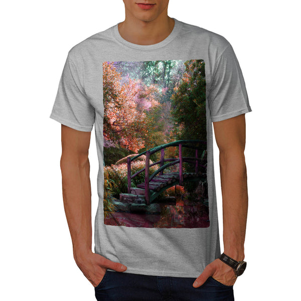 Colorful Park River Mens T-Shirt