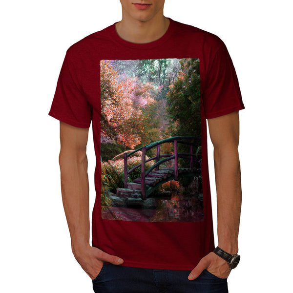 Colorful Park River Mens T-Shirt