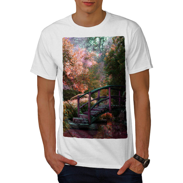 Colorful Park River Mens T-Shirt