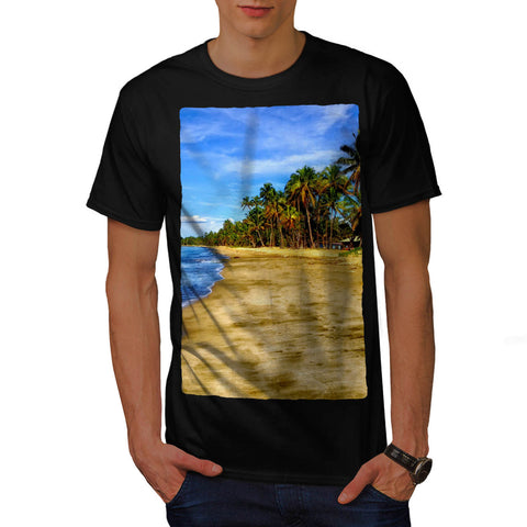 Clear Sea Shore Sand Mens T-Shirt