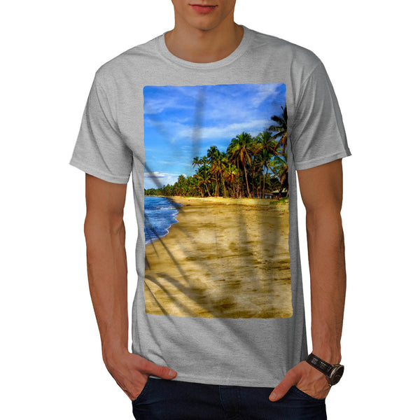 Clear Sea Shore Sand Mens T-Shirt