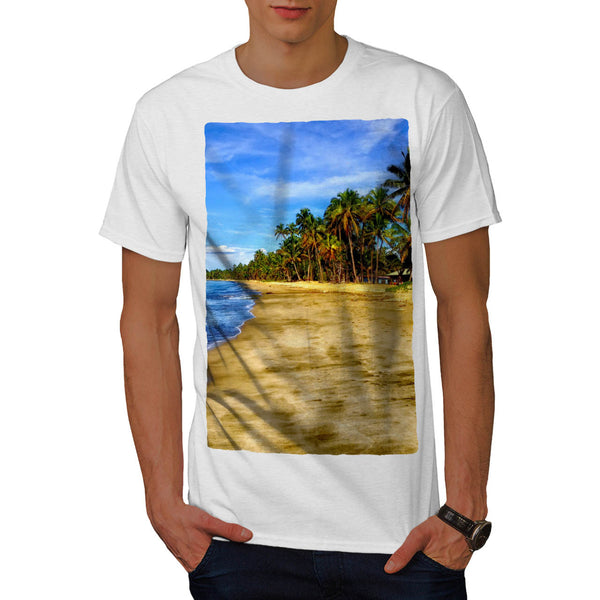 Clear Sea Shore Sand Mens T-Shirt