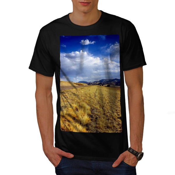 Beautiful Empty Field Mens T-Shirt