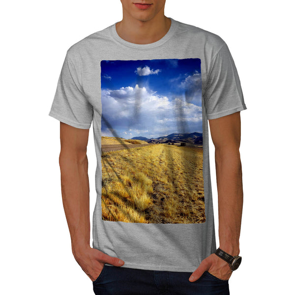 Beautiful Empty Field Mens T-Shirt