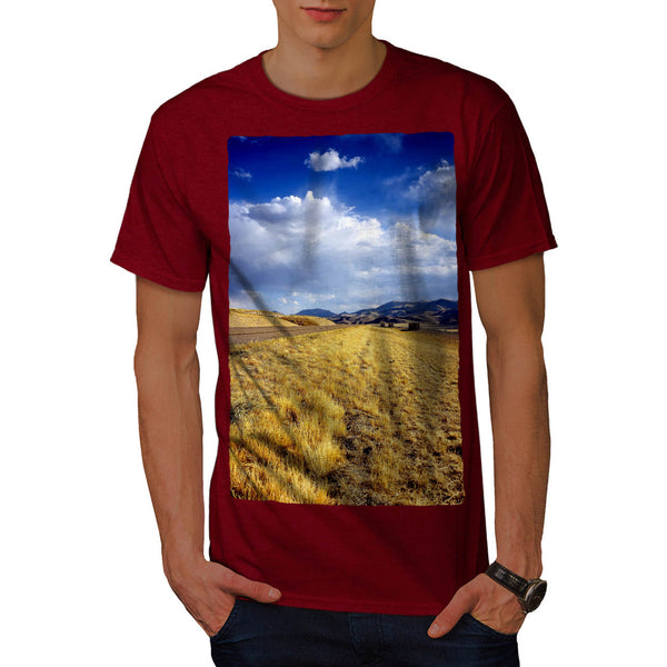 Beautiful Empty Field Mens T-Shirt