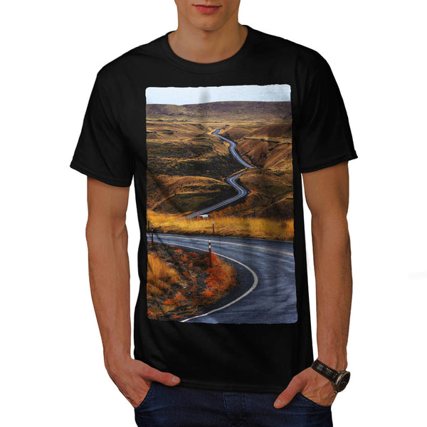 Clear Empty Curvy Way Mens T-Shirt